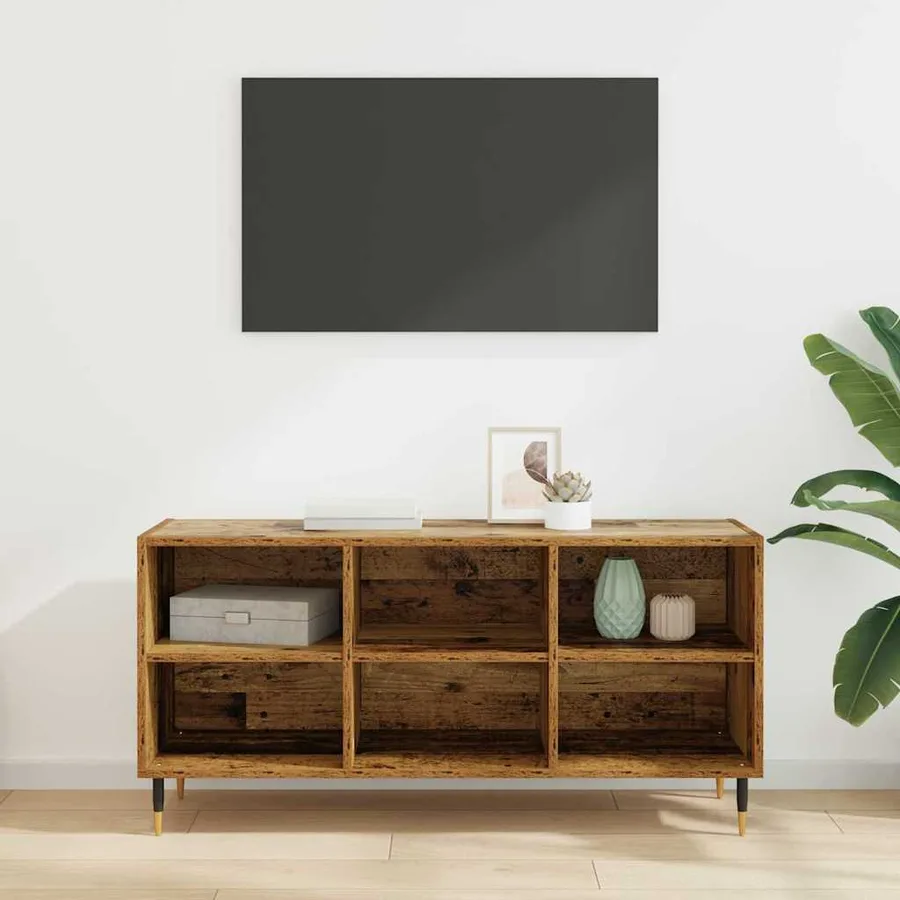Meuble TV Bois Ancien 103,5 x 30 x 50 cm Bois d'ingénierie - 4