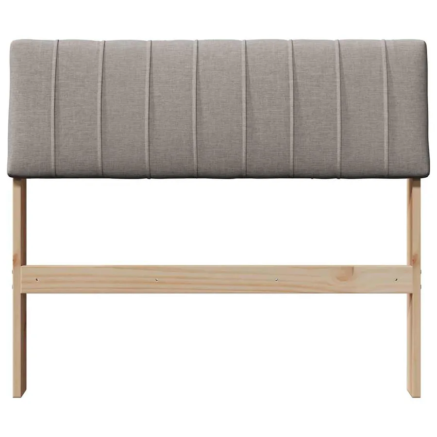 Tête de lit capitonnée Taupe 90 cm Pin massif - 4