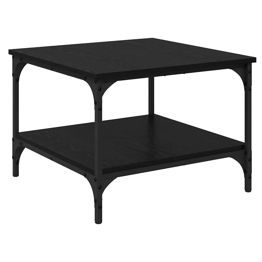 Table basse Chêne noir 55 x 55 x 40 cm Bois d'ingénierie - 7