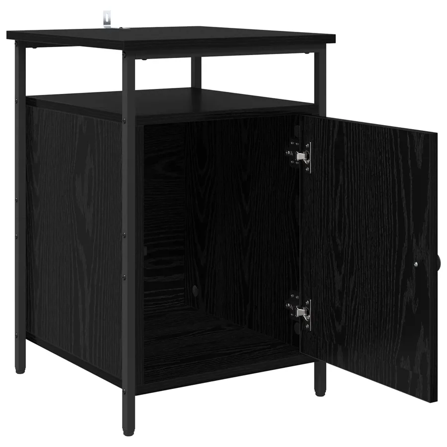 Cabinet de chevet Chêne noir 40 x 42 x 60cm Bois d'ingénierie - 5