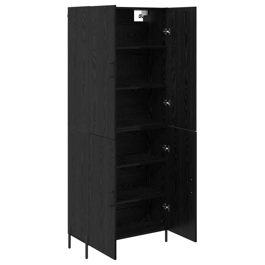 Haut Armoire Chêne noir 69,5 x 34 x 180 cm Bois d'ingénierie - 5