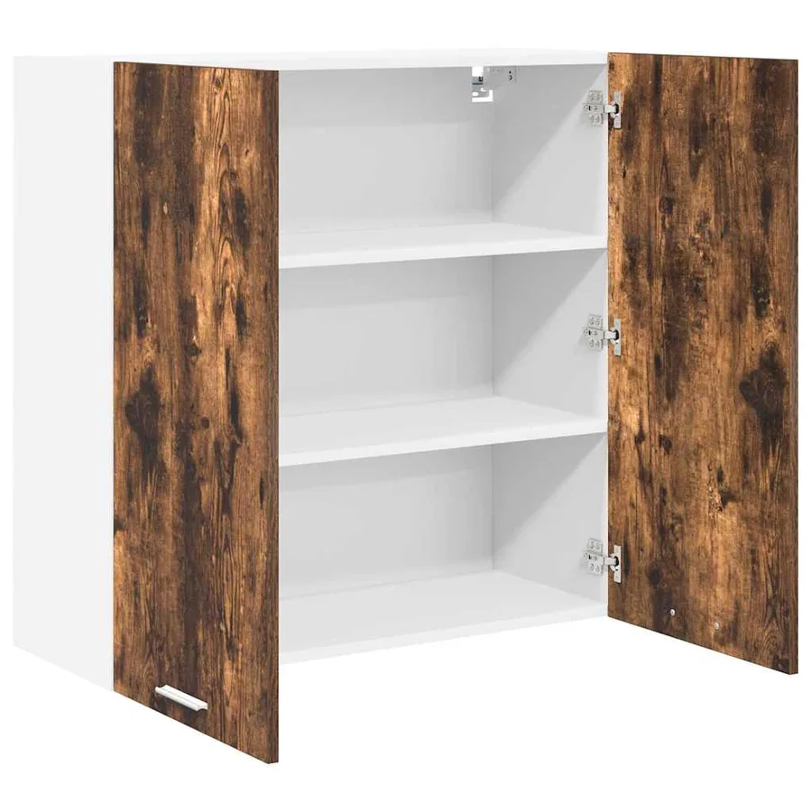 Armoire suspendue avec stockage Riga Chêne fumé 80 x 31 x 80 cm - 5