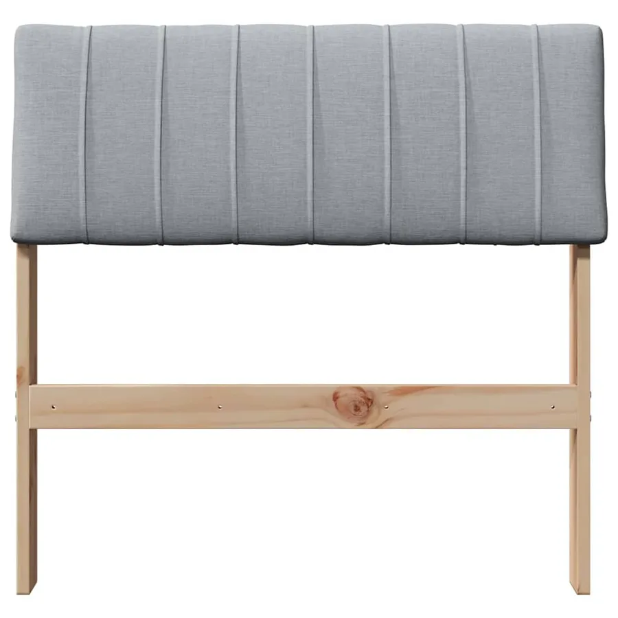 Tête de lit capitonnée Gris clair 75 cm Pin massif - 4