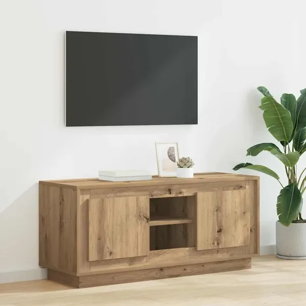 Meuble TV 102 x 35 x 45 cm Chêne artisanal Bois d'ingénierie