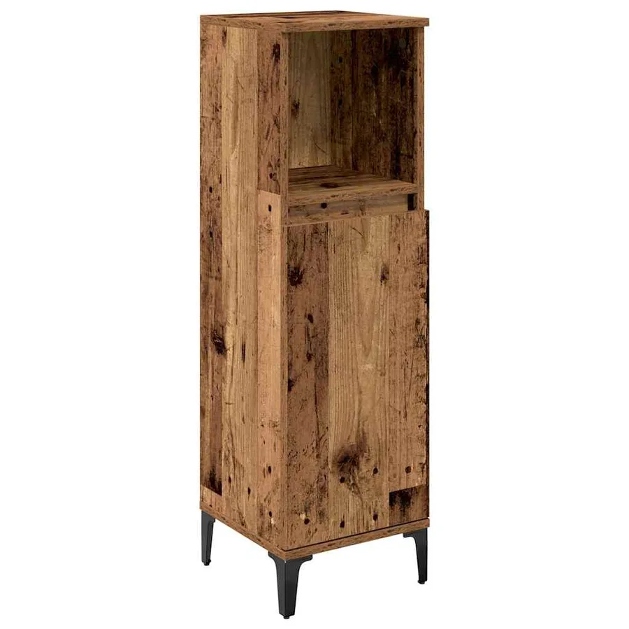 Ensemble de mobilier de salle de bain 3 pcs Bois ancien - 4
