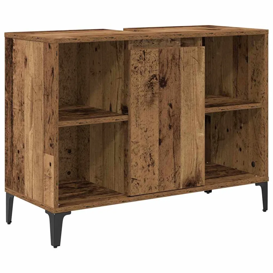 Ensemble de mobilier de salle de bain 3 pcs Bois ancien - 6