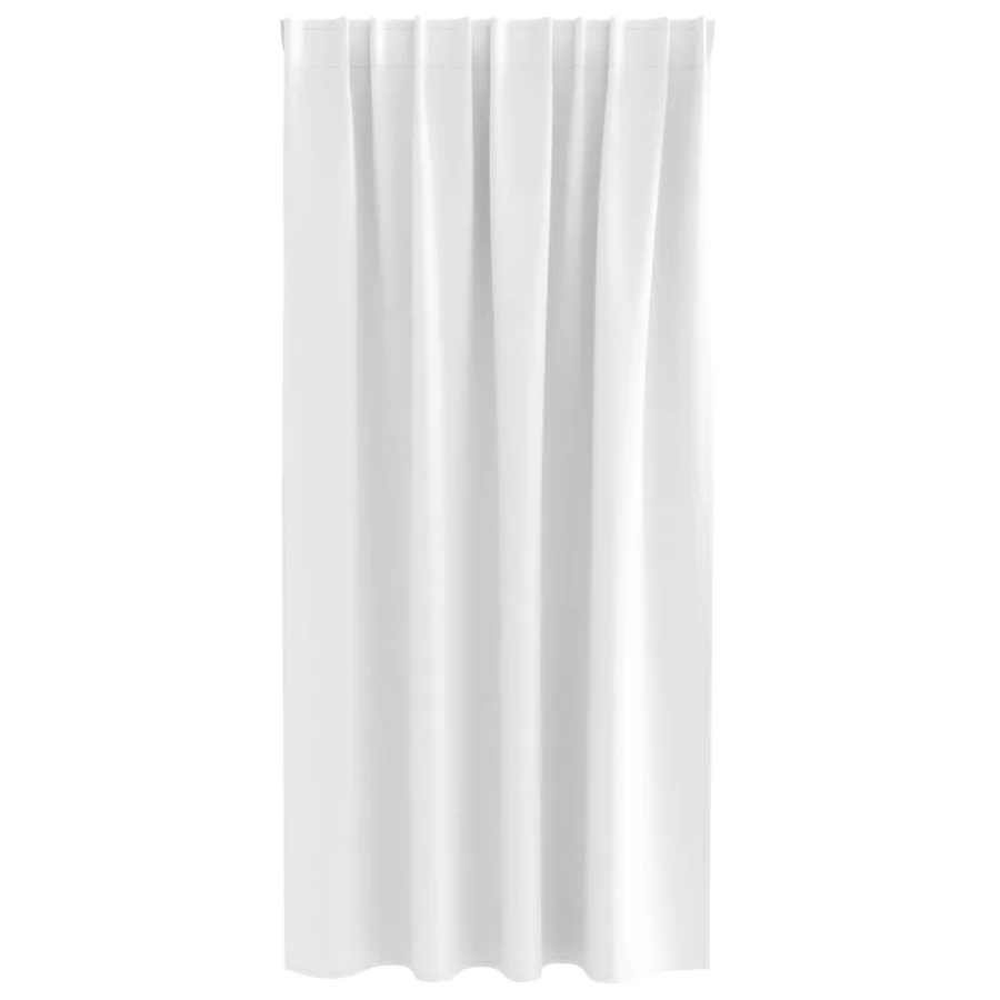 Rideaux occultants avec anneaux 2 pcs Blanc lumineux - 4