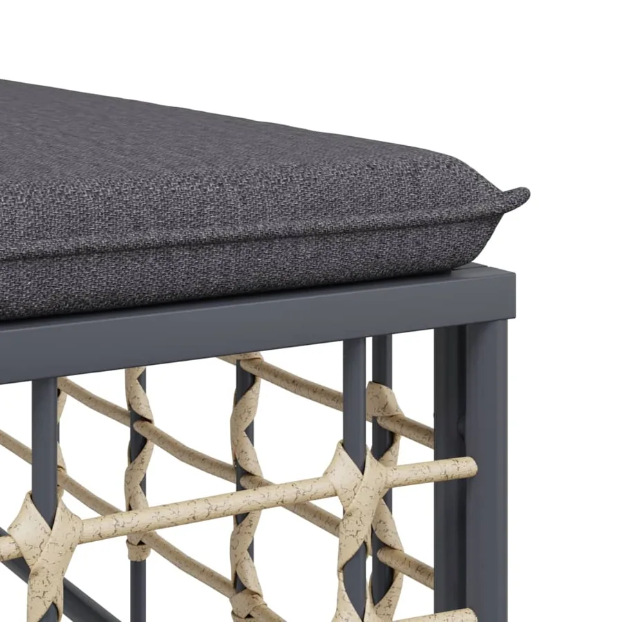 Canapés d'angle sectionnels avec coussins 2 pcs résine tressée - 5