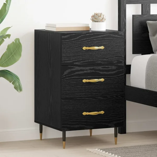 Cabinet de chevet Chêne noir 40 x 40 x 66 cm Bois d'ingénierie