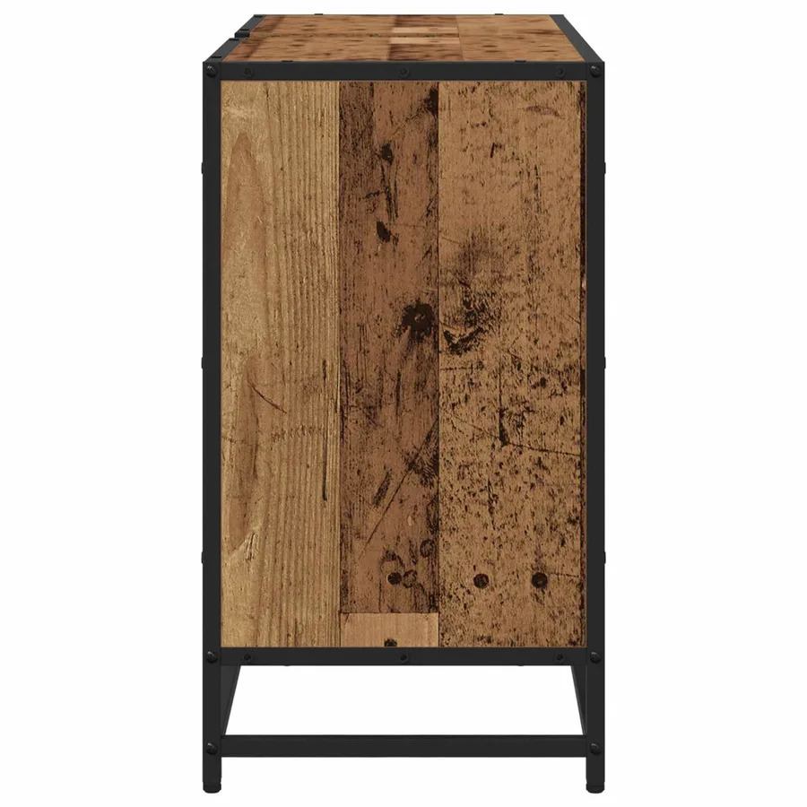 Cabinet de salle de bain avec porte Bois Ancien 80 x 33 x 60 cm - 7