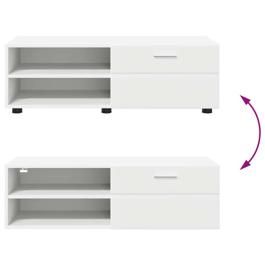 Cabinet en Bois Blanc 100,5 x 39 x 30 cm Bois d'ingénierie - 11
