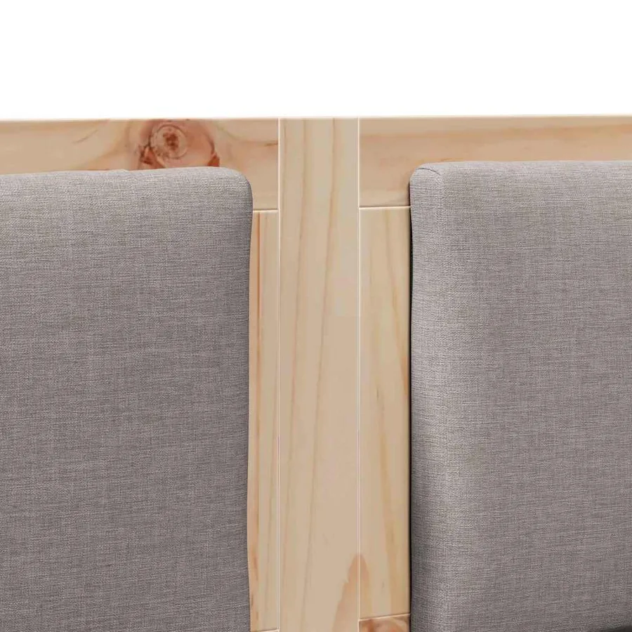 Tête de lit Autre Marron 120 cm Bois massif en pin - 7