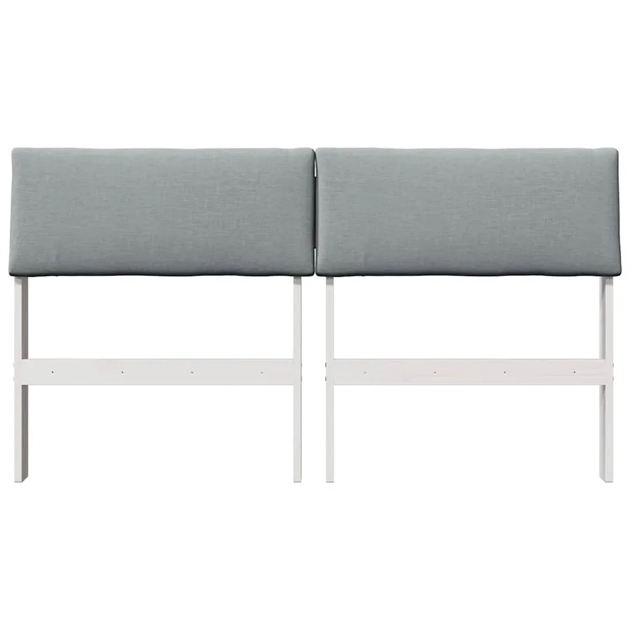 Tête de lit capitonnée Gris clair 140 cm Pin massif - 4