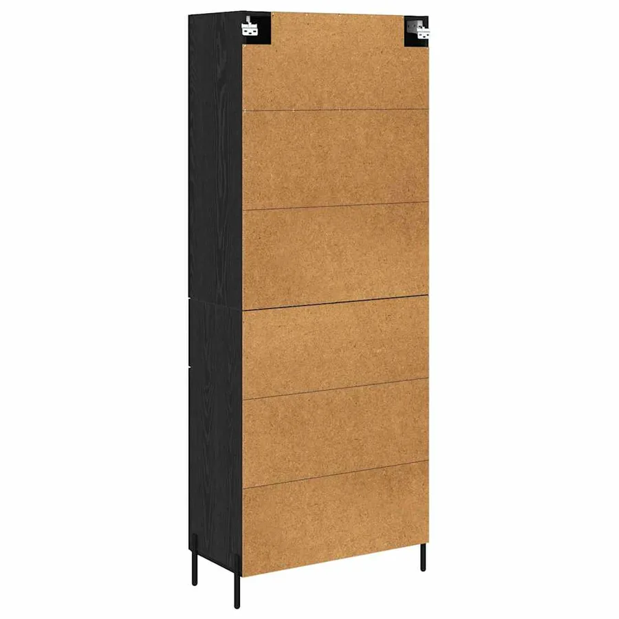 Haut Armoire Chêne noir 69,5 x 34 x 180 cm Bois d'ingénierie - 10