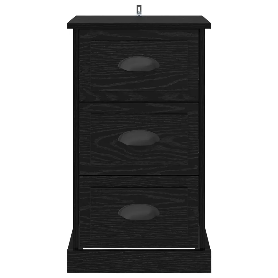 Cabinet de chevet avec tiroir Chêne noir 39 x 39 x 67,5 cm - 6