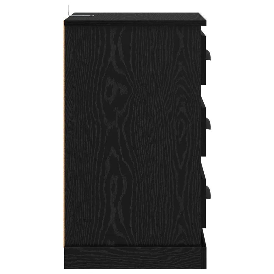 Cabinet de chevet avec tiroir Chêne noir 39 x 39 x 67,5 cm - 7