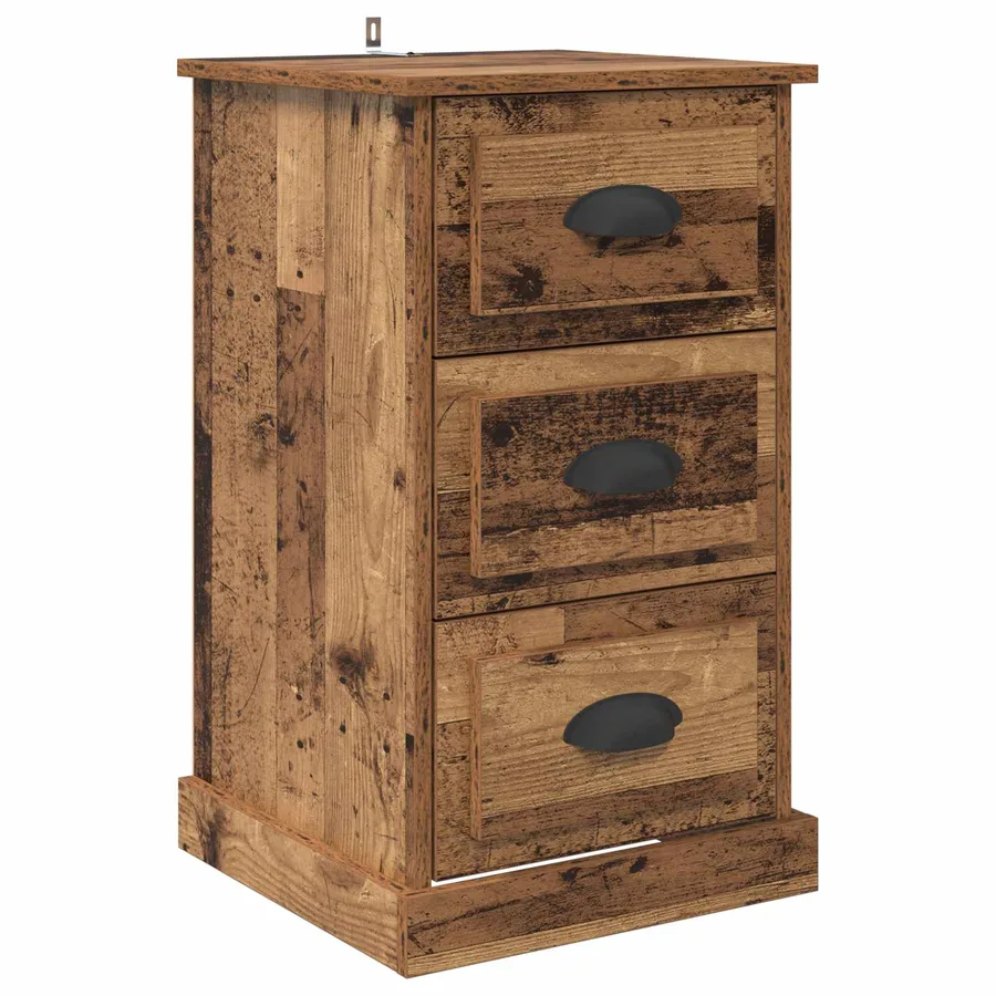 Cabinet de chevet avec tiroir Bois Ancien 39 x 39 x 67,5 cm - 2