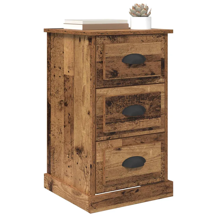 Cabinet de chevet avec tiroir Bois Ancien 39 x 39 x 67,5 cm - 3