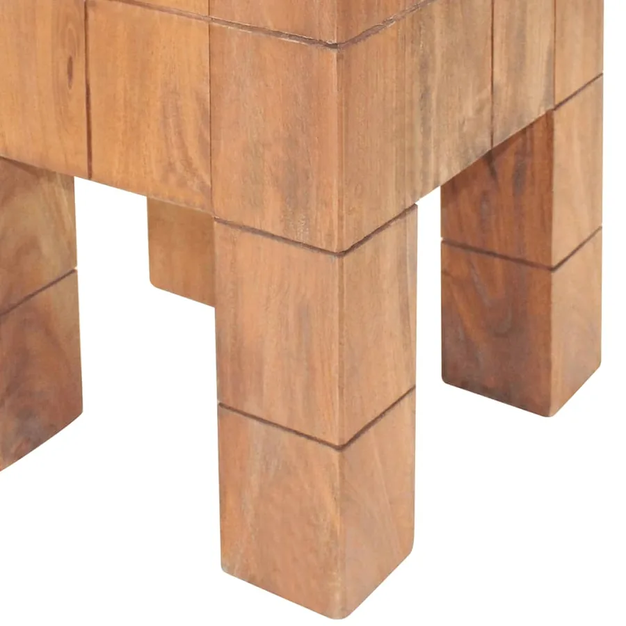 Tabouret bois d'acajou massif - 4