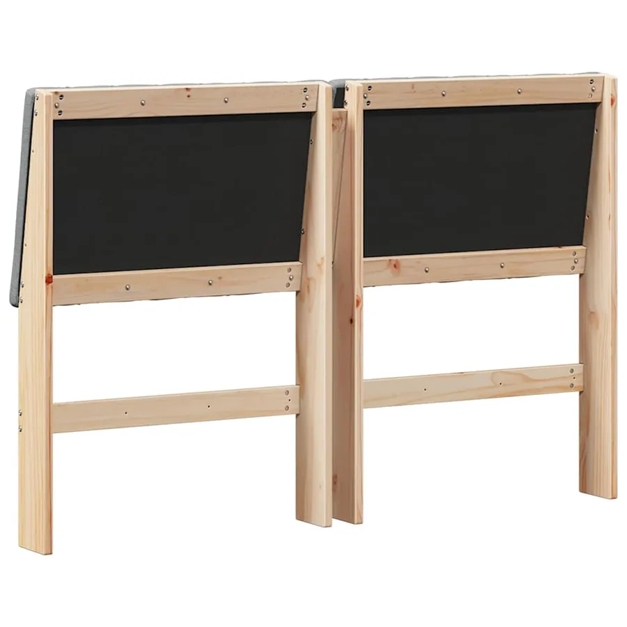 Tête de lit capitonnée Gris foncé 140 cm Pin massif - 6