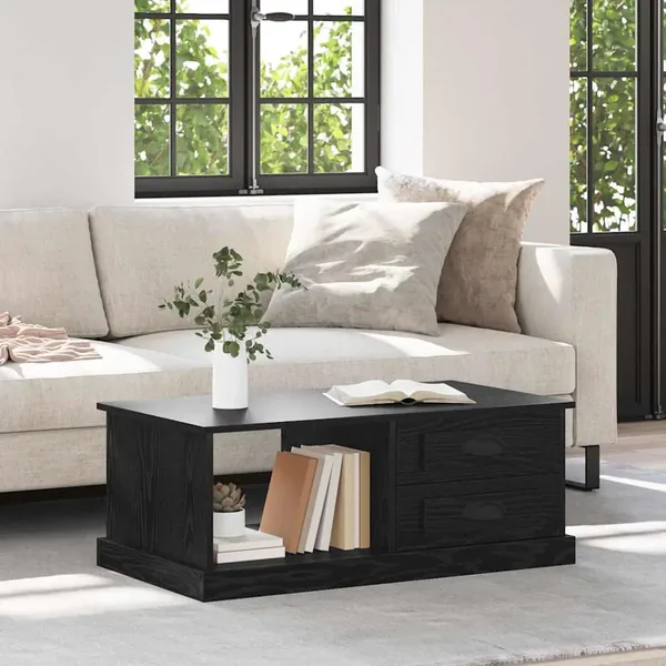 Table basse Chêne noir 90 x 50 x 35 cm Bois d'ingénierie
