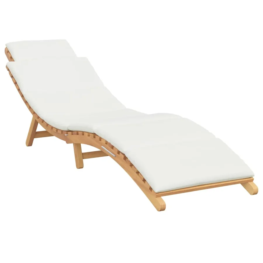 Transat de jardin Marron 198 x 55 x 58,5 cm Bois de teck massif - 2