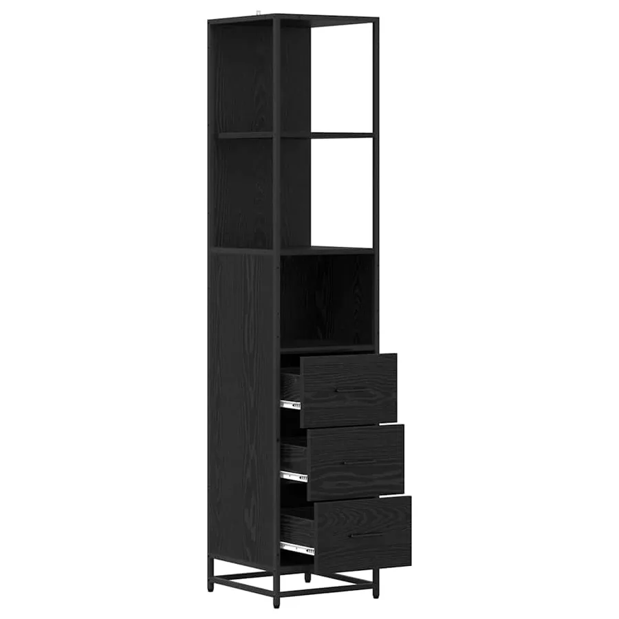 Ensemble de mobilier de salle de bain avec tiroir Chêne noir - 5