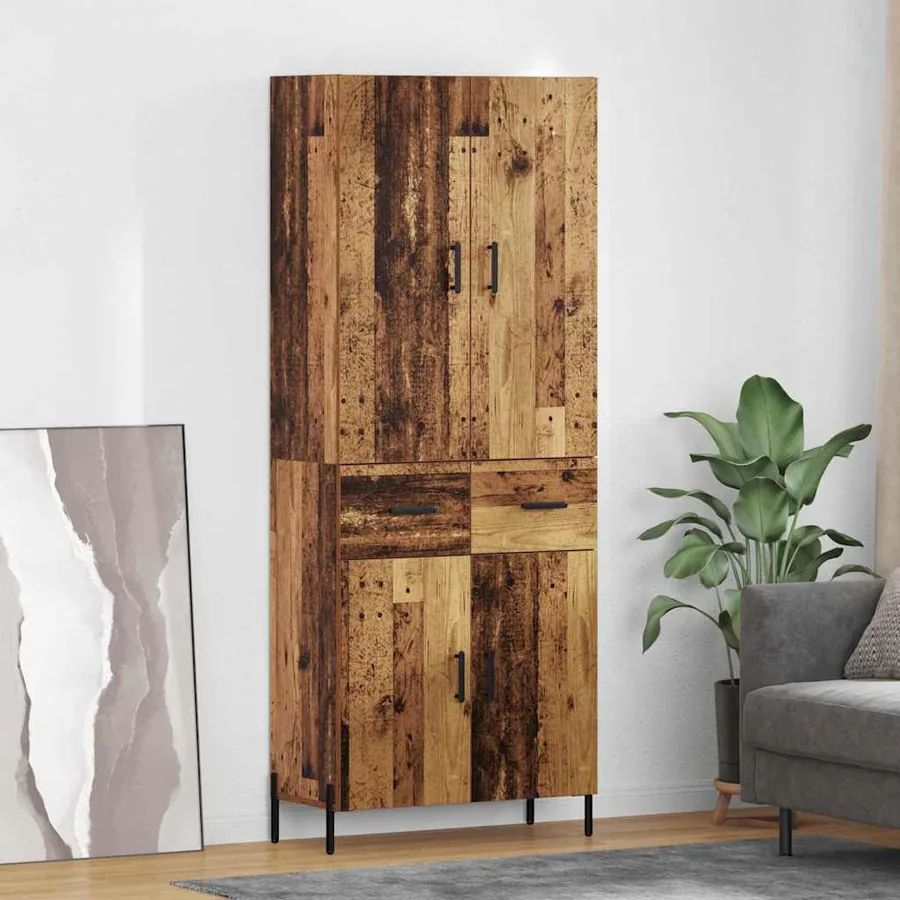Haut Armoire Bois Ancien 69,5 x 34 x 180 cm Bois d'ingénierie