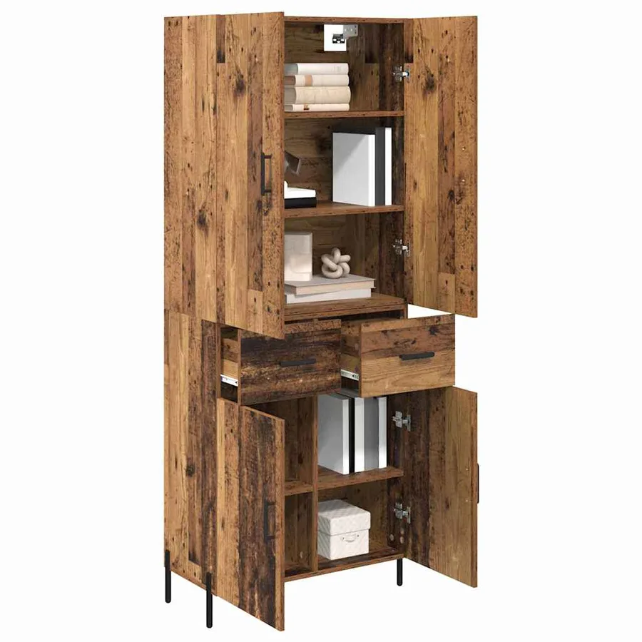Haut Armoire Bois Ancien 69,5 x 34 x 180 cm Bois d'ingénierie - 3