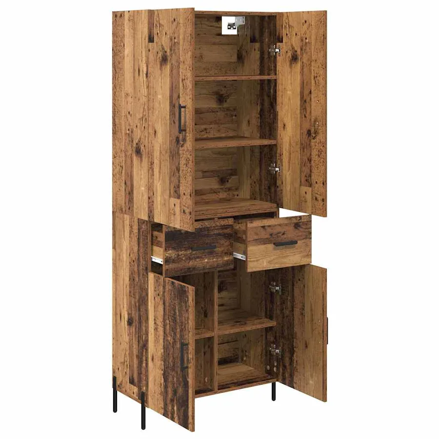 Haut Armoire Bois Ancien 69,5 x 34 x 180 cm Bois d'ingénierie - 5