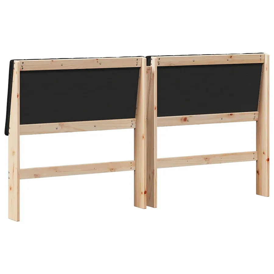 Tête de lit capitonnée Noir 200 cm Pin massif - 6