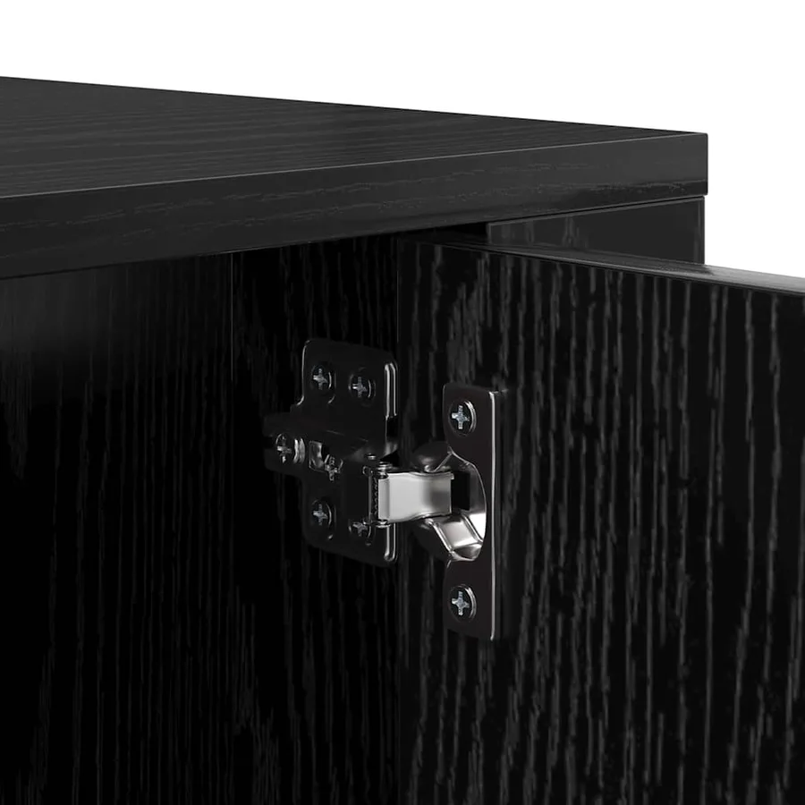 Meuble TV mural Chêne noir 100 x 34,5 x 40 cm Bois d'ingénierie - 9