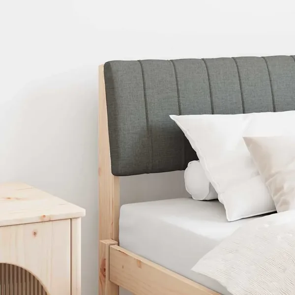 Tête de lit capitonnée Gris foncé 90 cm Pin massif