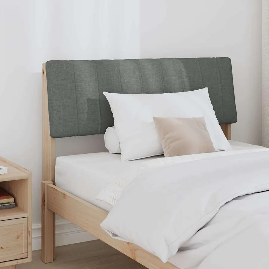 Tête de lit capitonnée Gris foncé 90 cm Pin massif - 3