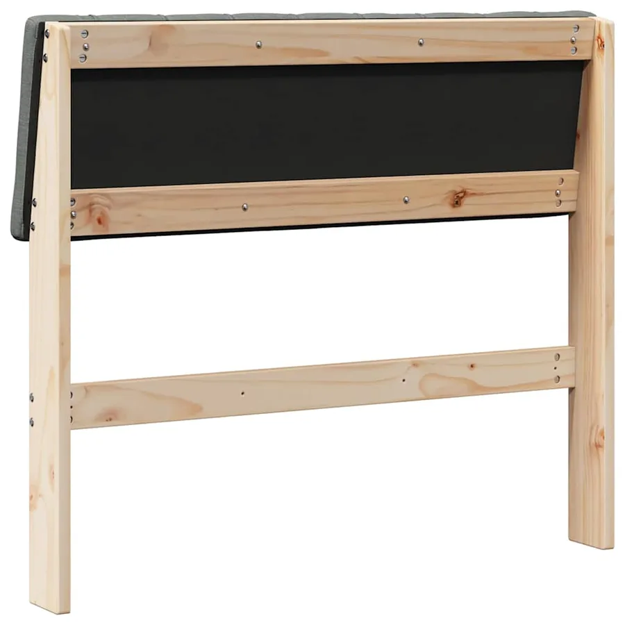 Tête de lit capitonnée Gris foncé 90 cm Pin massif - 6