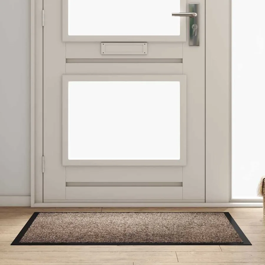 Tapis de porte Beige 60 x 40 x 1.2 cm Tissu en teddy