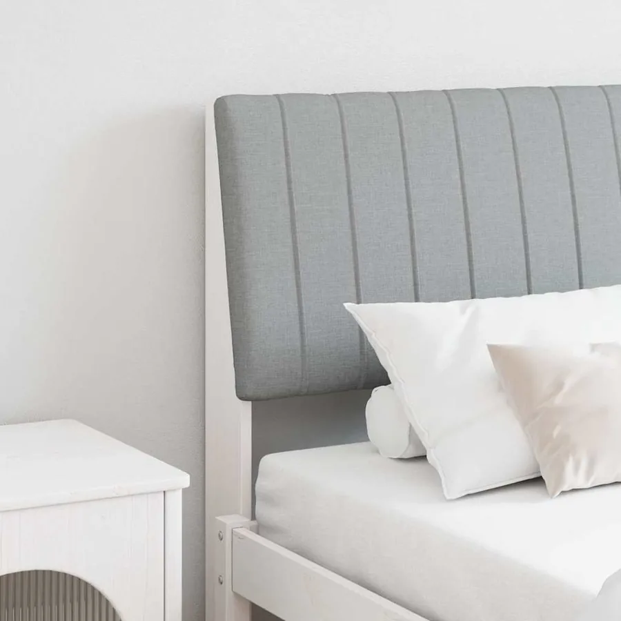 Tête de lit capitonnée Gris clair 180 cm Pin massif