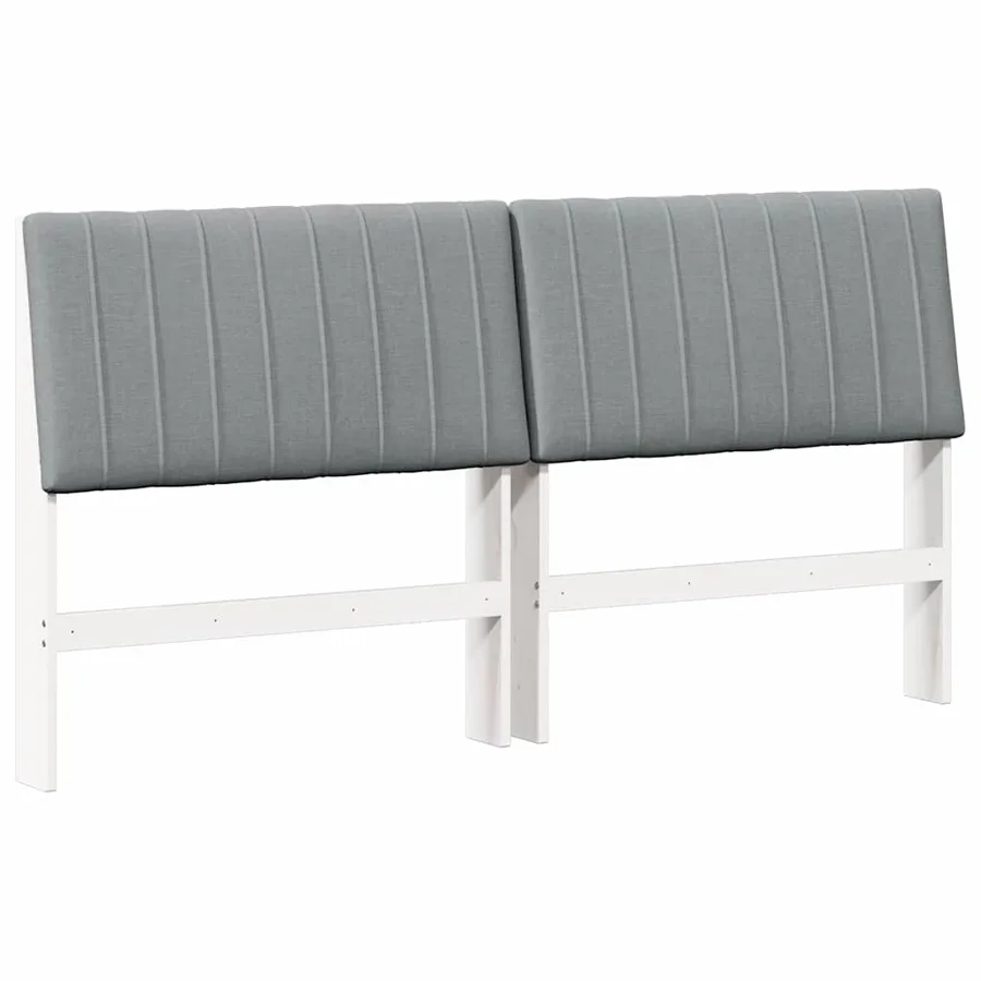 Tête de lit capitonnée Gris clair 180 cm Pin massif - 2