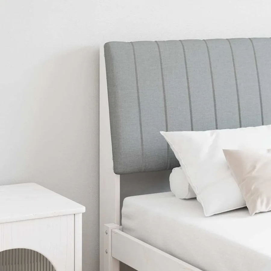 Tête de lit capitonnée Gris clair 160 cm Pin massif