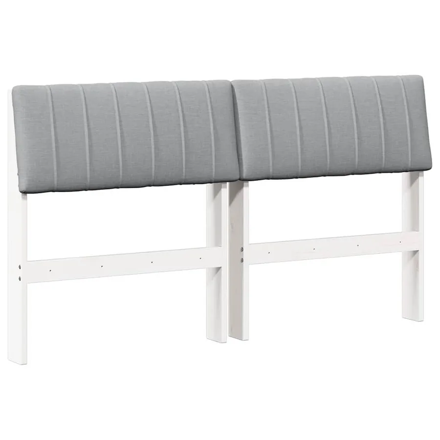 Tête de lit capitonnée Gris clair 135 cm Pin massif - 2