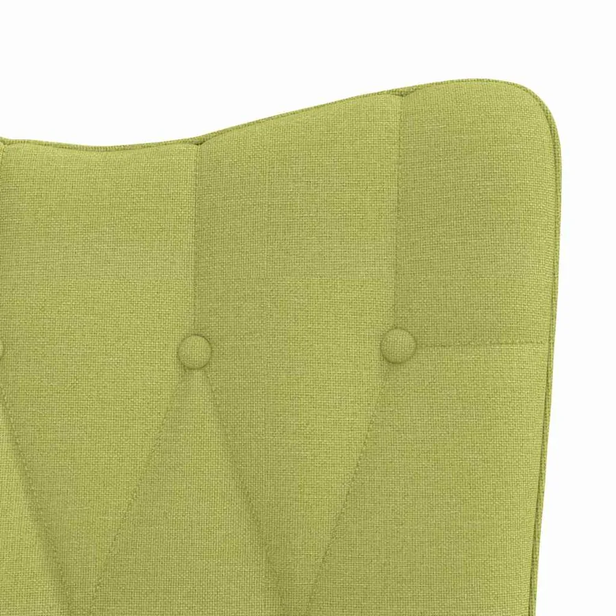 Chaise de relaxation avec tabouret Vert Tissu - 9
