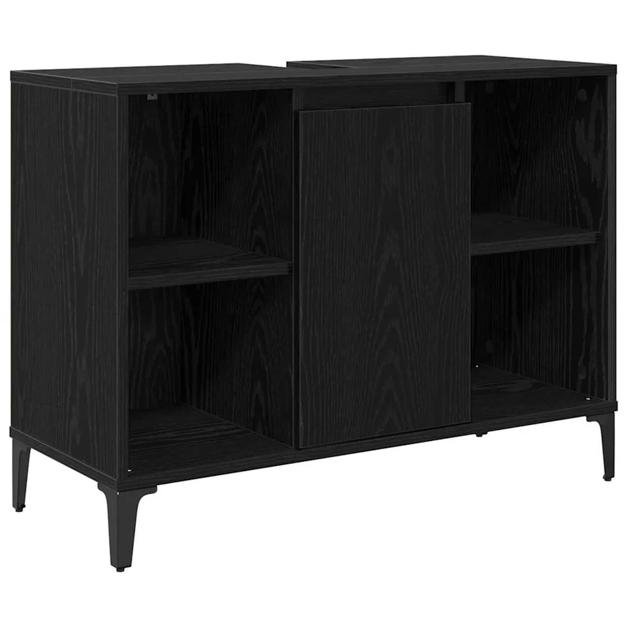 Ensemble de mobilier de salle de bain 3 pcs Chêne noir - 5