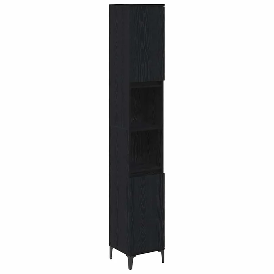Ensemble de mobilier de salle de bain 3 pcs Chêne noir - 6