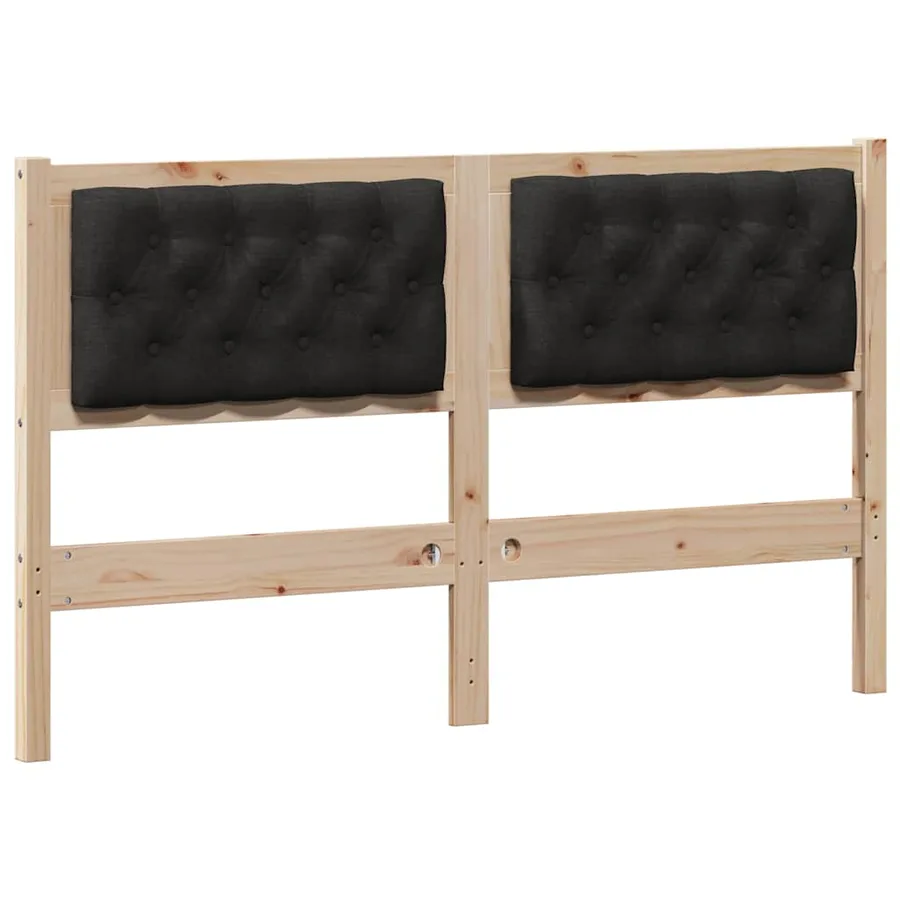 Tête de lit Autre Marron et noir 140 cm Bois massif en pin - 2