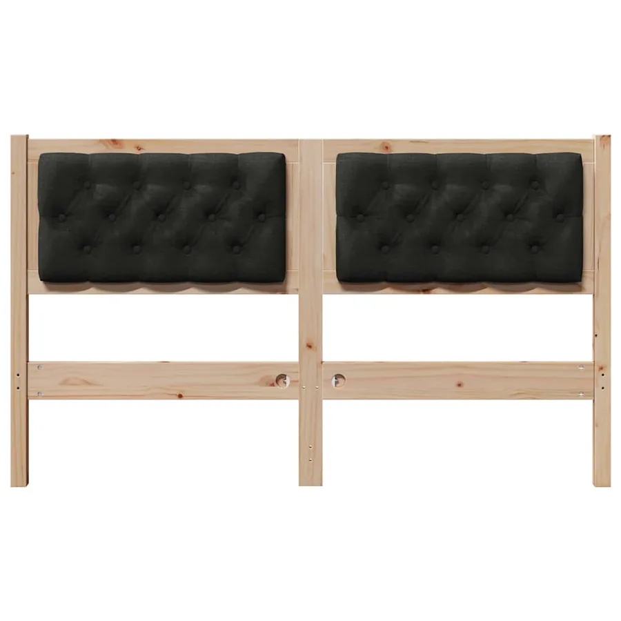 Tête de lit Autre Marron et noir 140 cm Bois massif en pin - 4