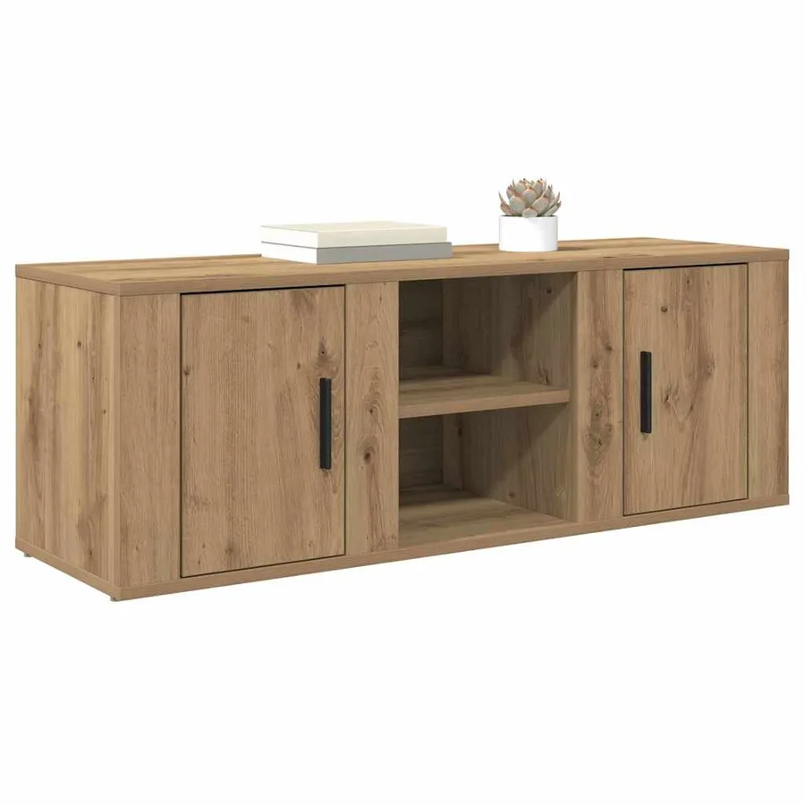 Meuble TV 100 x 31,5 x 35 cm Chêne artisanal Bois d'ingénierie - 3