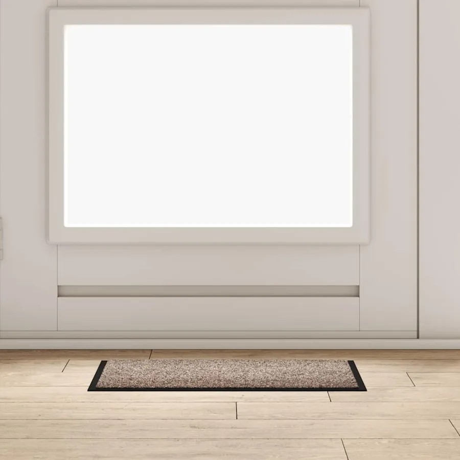Tapis de porte Beige 60 x 40 x 1.2 cm Tissu en teddy