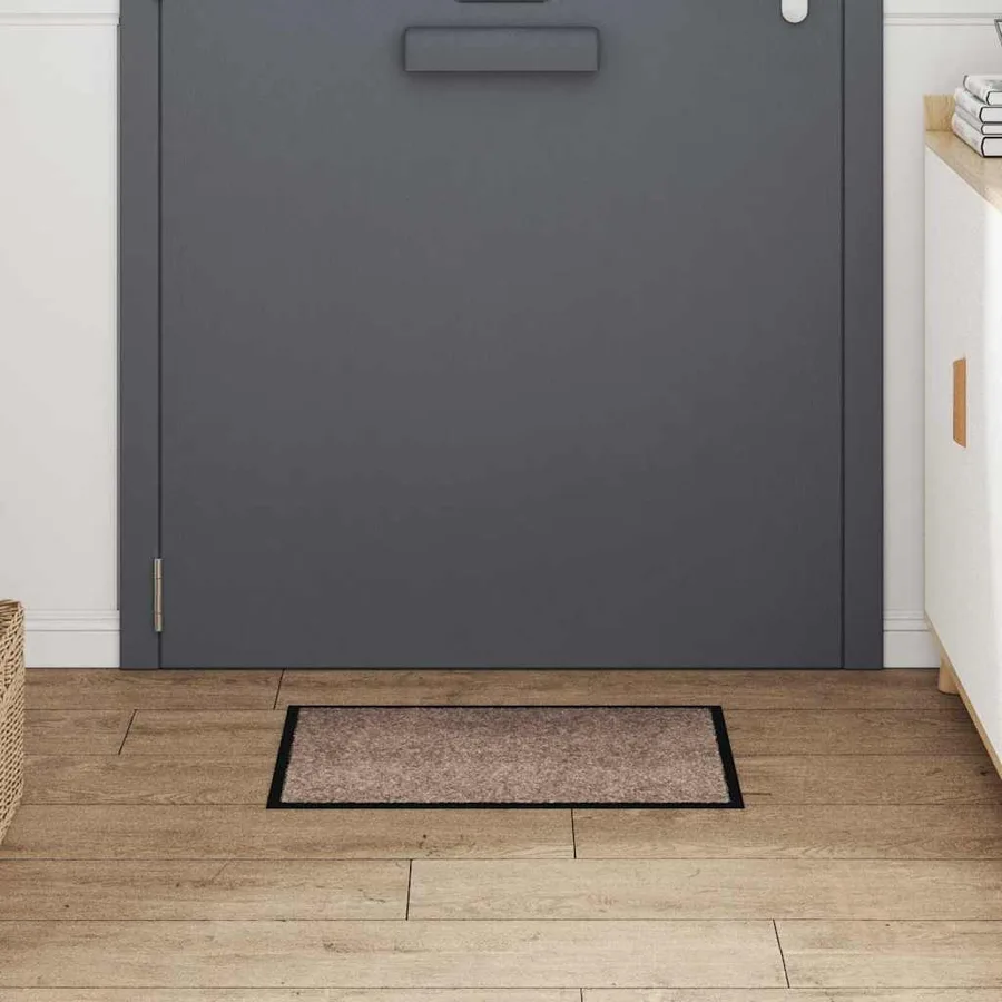 Tapis de porte Beige 60 x 40 x 1.2 cm Tissu en teddy - 3