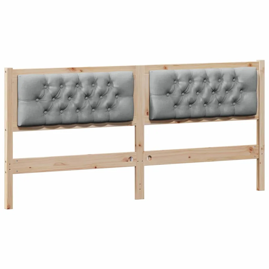 Tête de lit Marron et gris clair 160 cm Bois massif en pin - 2