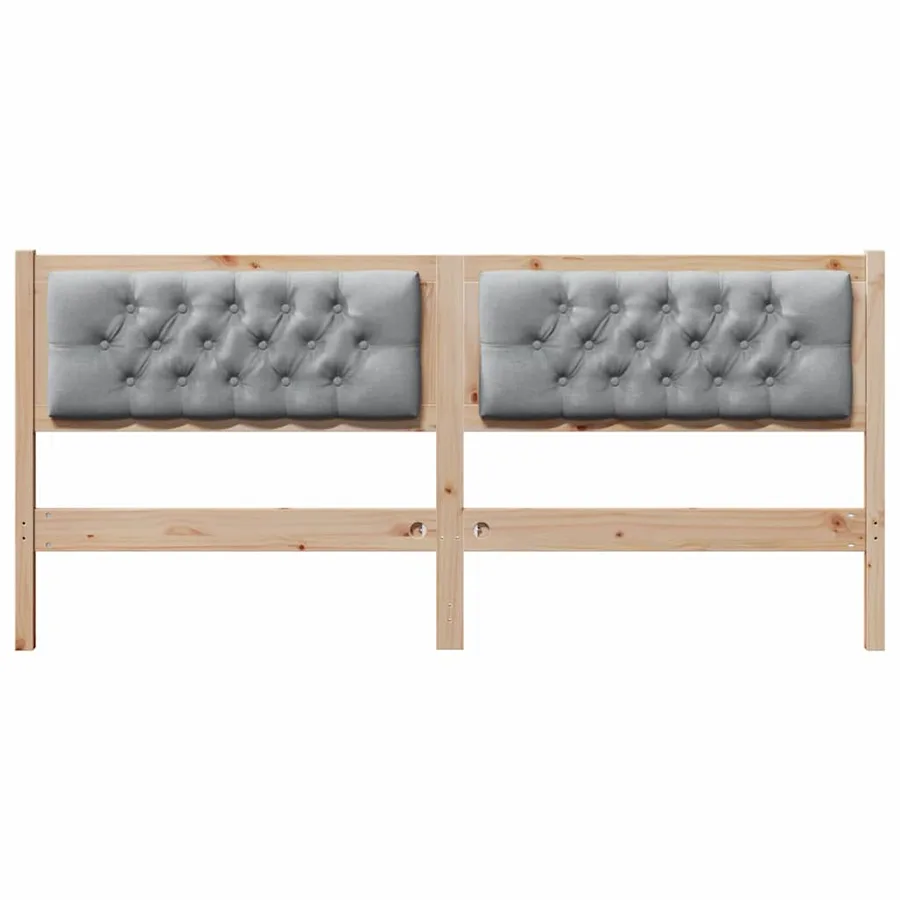 Tête de lit Marron et gris clair 160 cm Bois massif en pin - 4